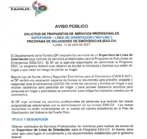 Primer Aviso Público - SUPERVISOR, LÍNEA DE ORIENTACIÓN