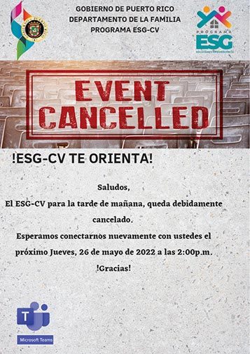 EVENTO CANCELADO